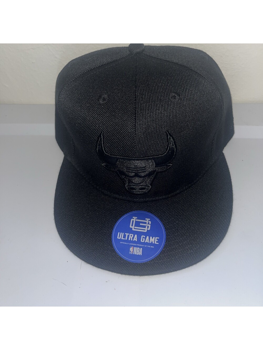Chicago Bulls Ultra Game Hat - Triple Black Snapback - NBA Licensed Cap New